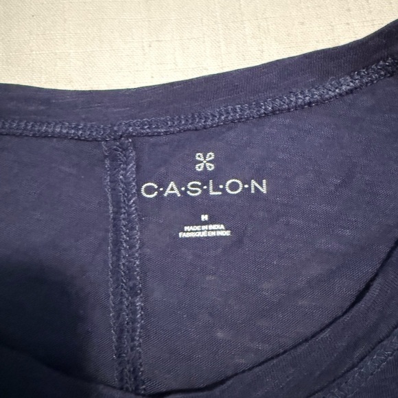 NWT Caslon Long Sleeve T-Shirt Women's M Navy Peacoat Crewneck Pull Over - Picture 2 of 4